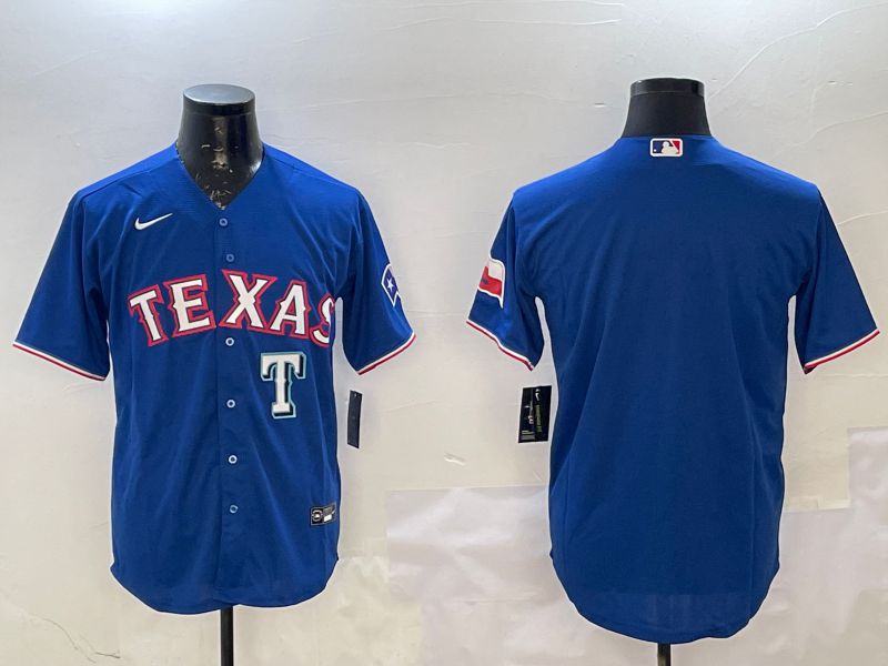 Men Texas Rangers Blank Blue Game 2025 Nike MLB Jersey style 5